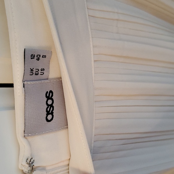 Asos ivory chiffon a-line midi skirt - Picture 2 of 4